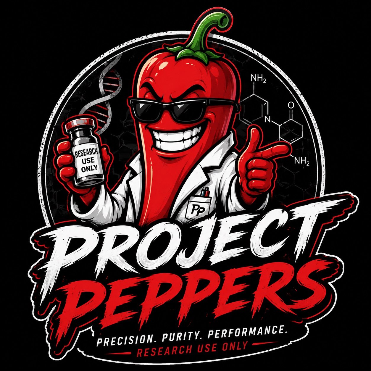 ProjectPeps pepper scientist logo